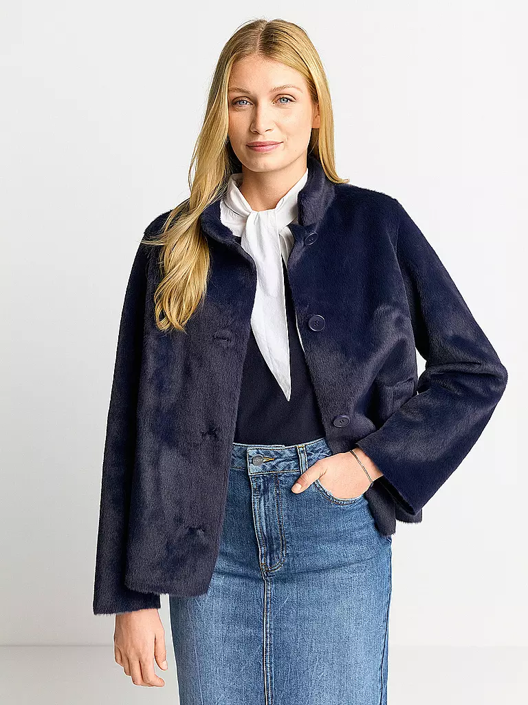 RICH & ROYAL | Jacke in Felloptik | Blu