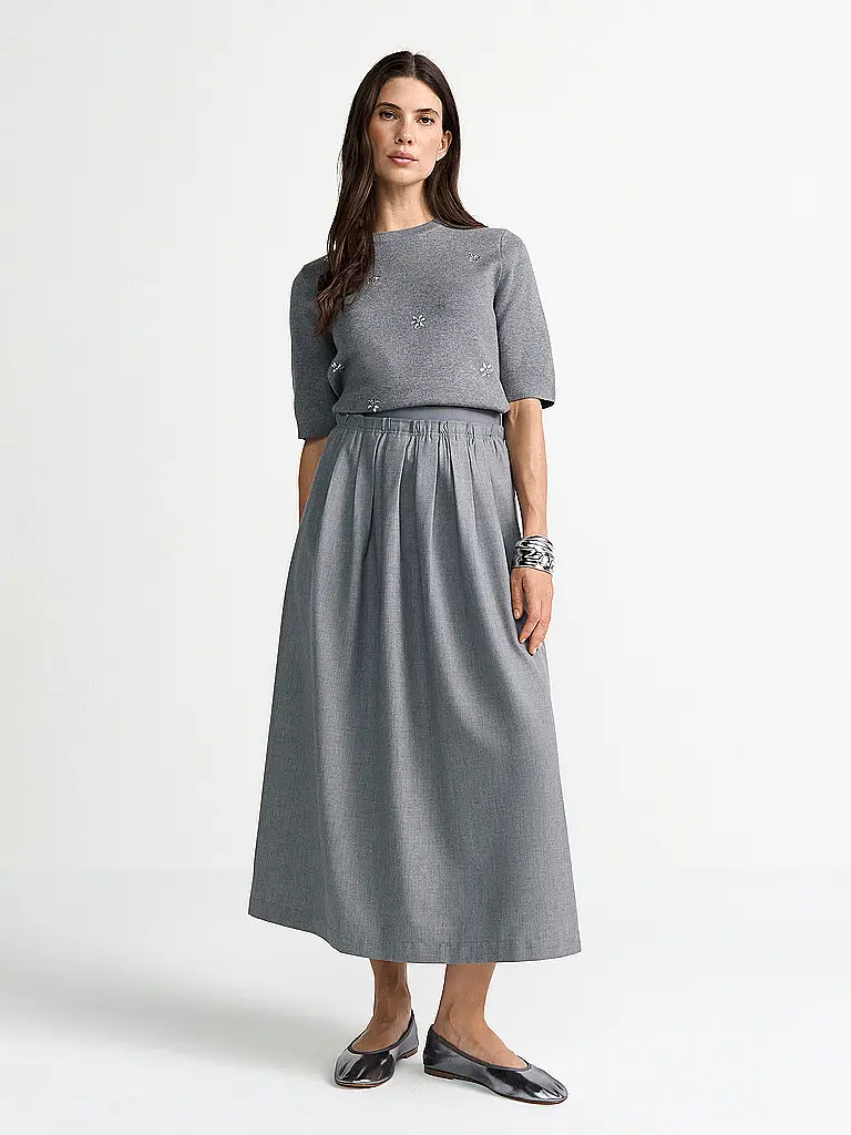 RICH & ROYAL | Midi skirt | Grigio