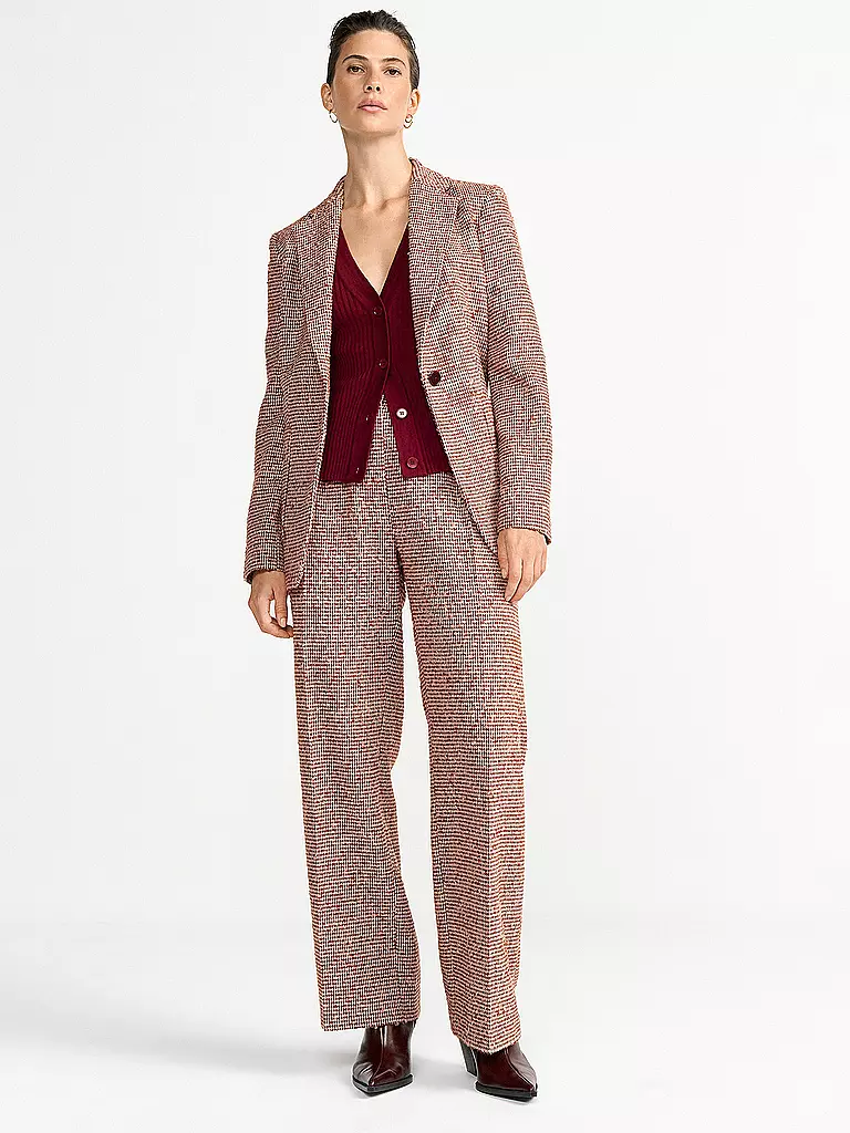 RICH & ROYAL | Pantaloni da tailleur | Rosso scuro