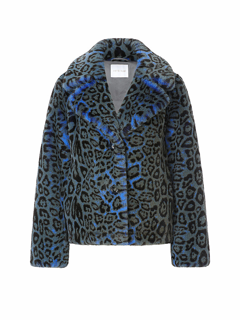 Giacca in pelliccia sintetica blu 38
