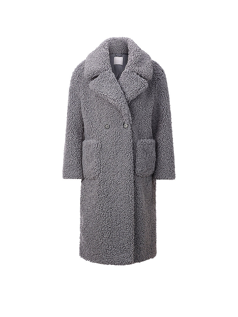 Cappotto in pelliccia sintetica grigio 36