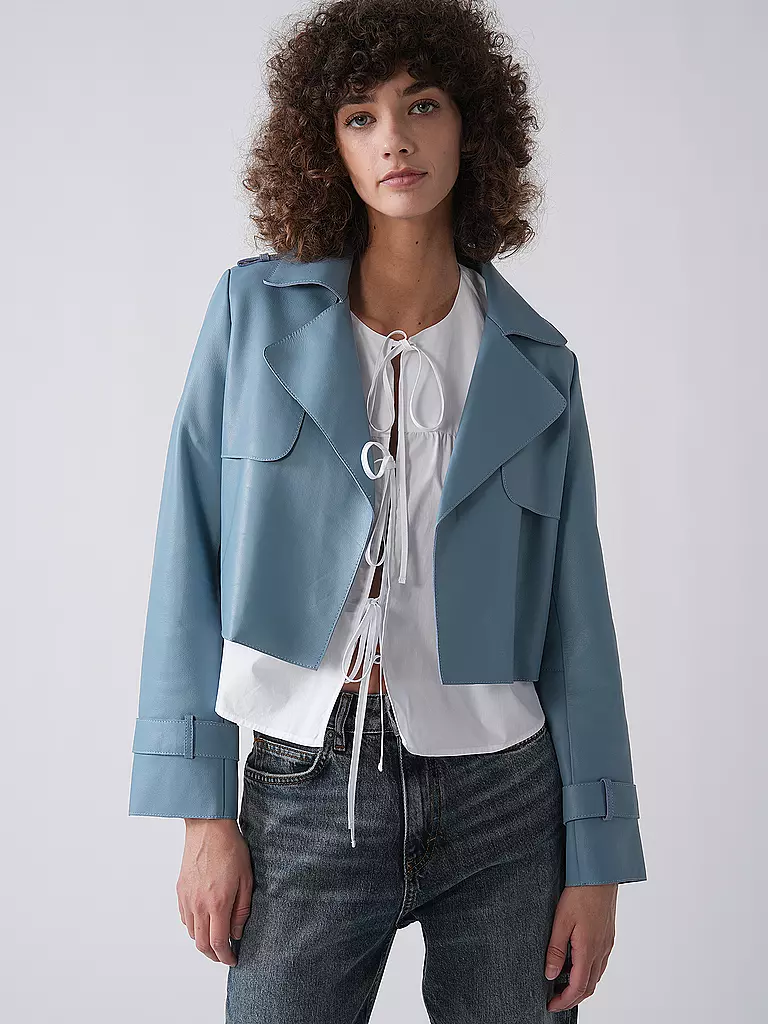 RICHROYAL | Giacca di pelle | Blu chiaro