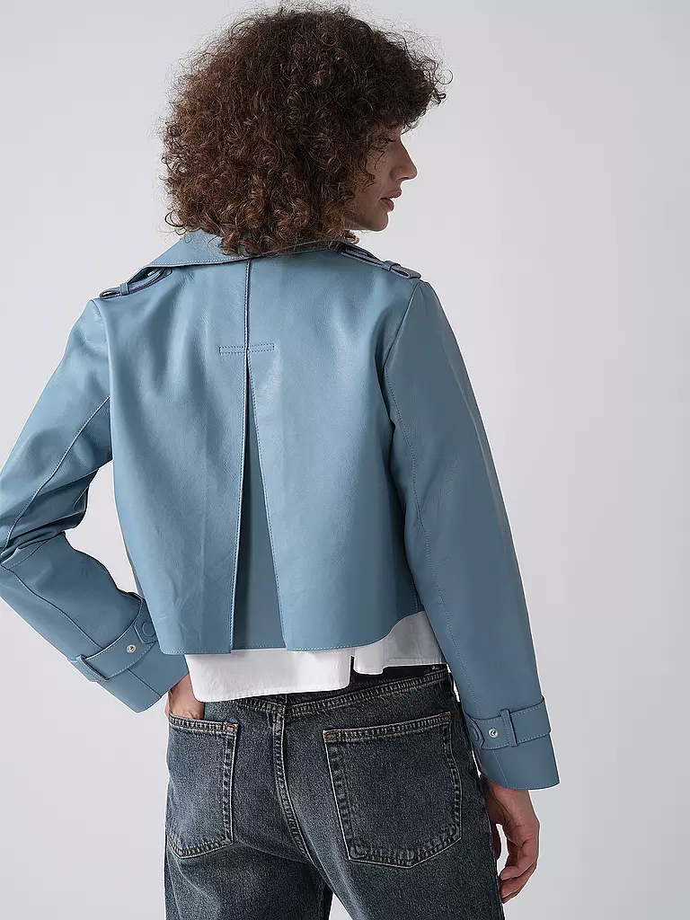 RICHROYAL | Giacca di pelle | Blu chiaro