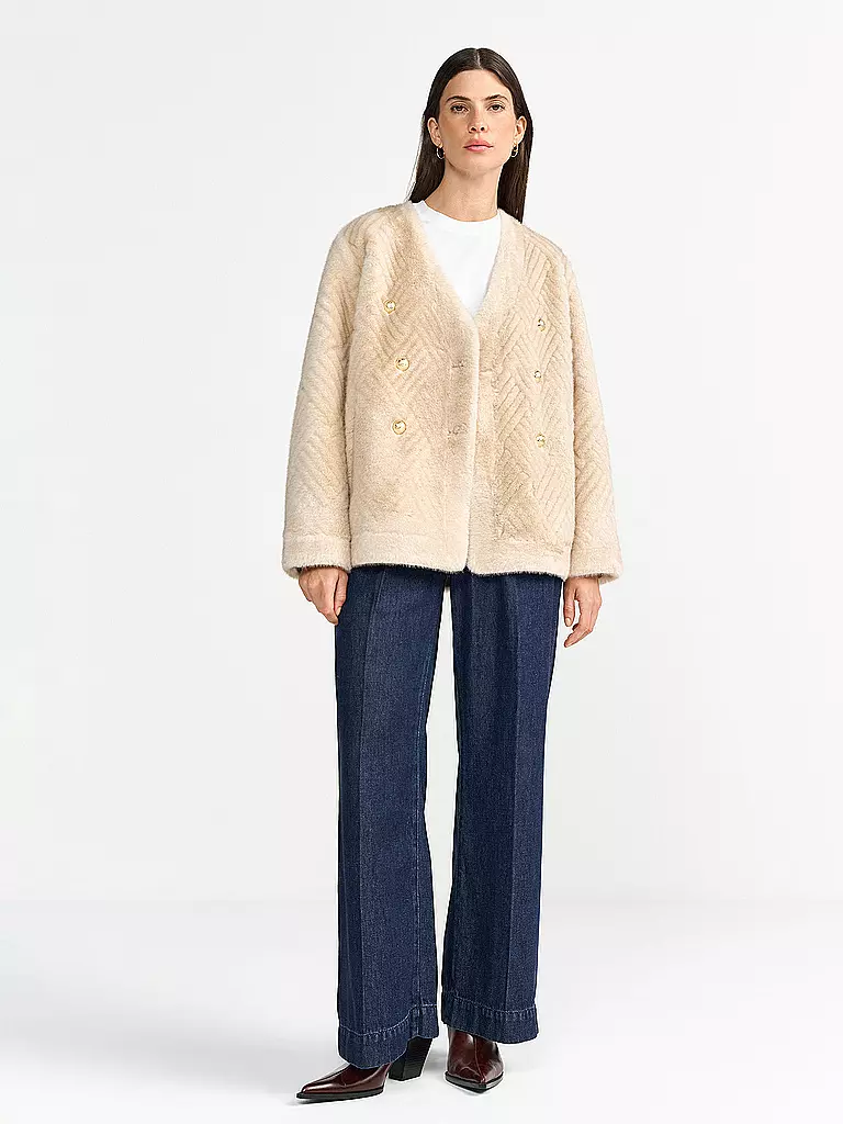 RICHROYAL | Giacca in pelliccia sintetica | Cammello