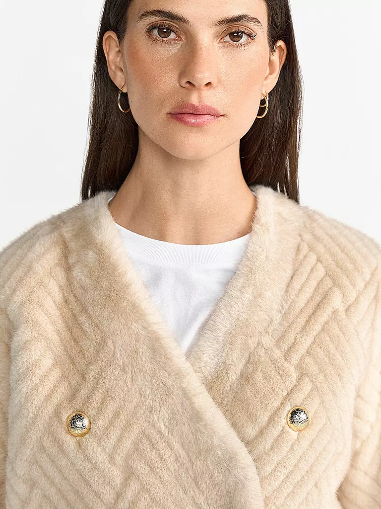 RICHROYAL | Giacca in pelliccia sintetica | Cammello