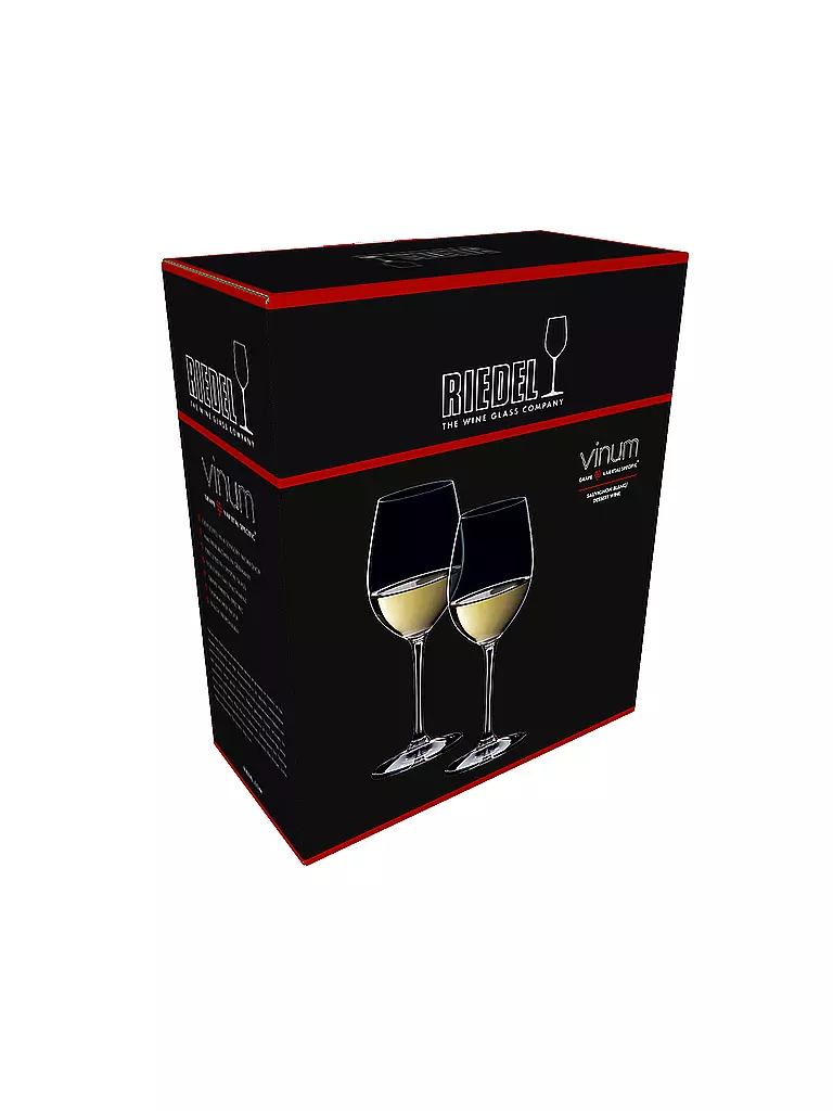 RIEDEL | Set da 2 bicchieri da vino bianco VINUM Sauvignon Blanc / Vino da dessert 350ml | Trasparente