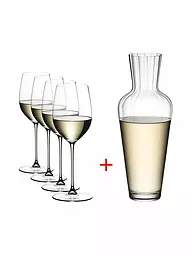 RIEDEL | Set da 5 bicchieri da vino bianco VERITAS Riesling/Zinfandel e decanter | Trasparente