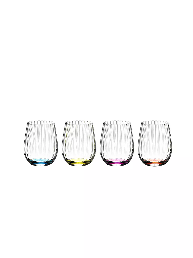RIEDEL | Set di 4 bicchieri Happy Optical O 344ml | Multicolore