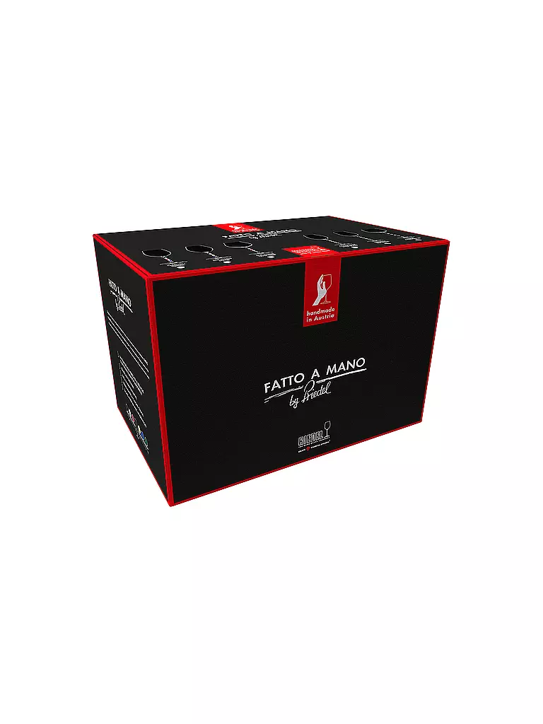 RIEDEL | Set di 6 bicchieri da vino rosso Cabernet/Merlot FATTO A MANO | Multicolore