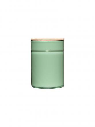 RIESS | Contenitore per alimenti - Barattolo in smalto con coperchio in legno di frassino "Truehomewear" 12 cm 525ml