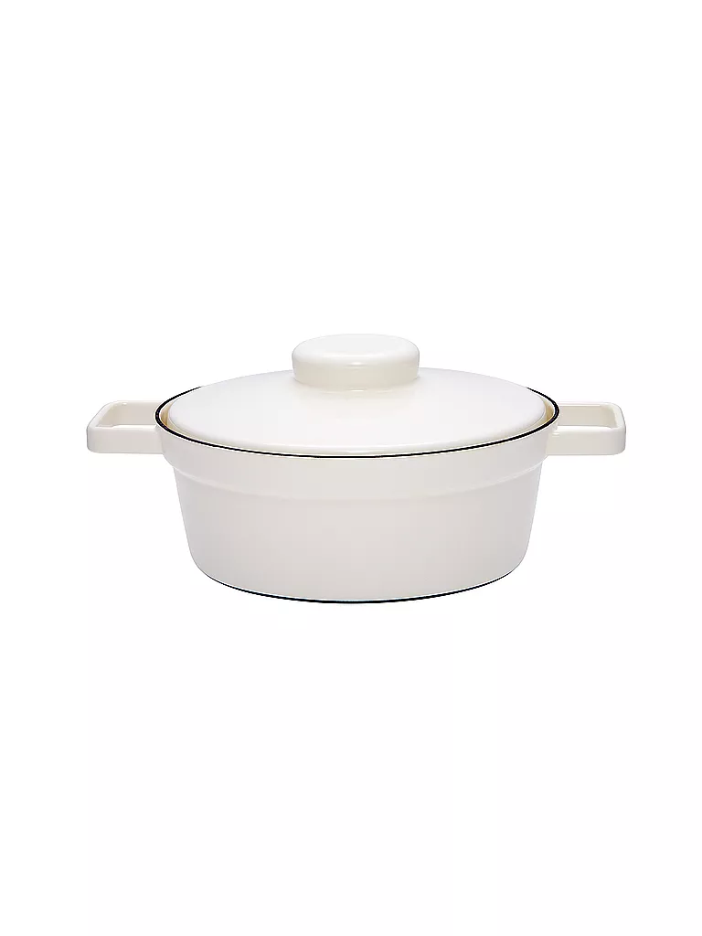 RIESS | Casseruola in smalto con coperchio "Aromapot - Truehomeware" 24cm 2l | Bianco