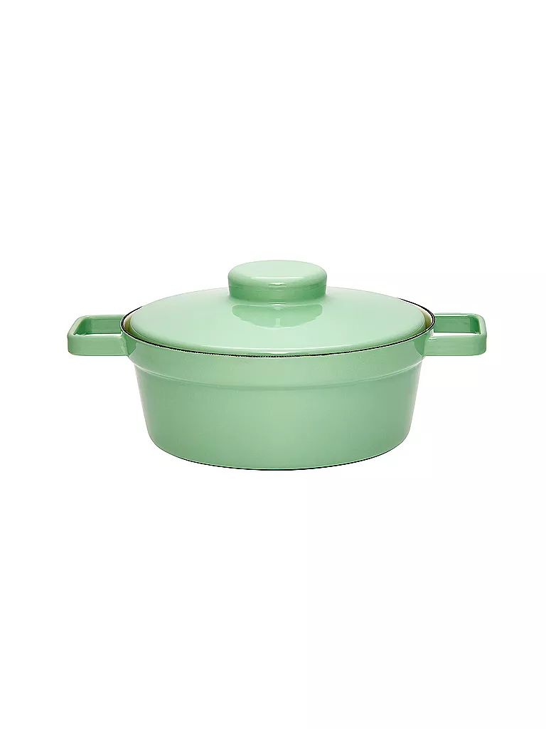 RIESS | Casseruola in smalto con coperchio "Aromapot - Truehomeware" 24cm 2l | Verde