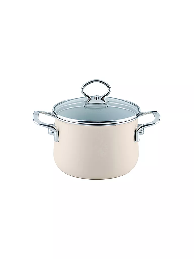 RIESS | Casseruola per carne con coperchio in vetro NOUVELLE 16cm/2l Crema | Beige
