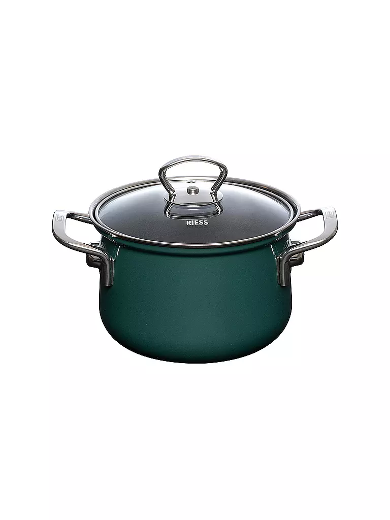 RIESS | Casseruola per carne con coperchio in vetro TEAL 16cm/1,5l Verde acqua | Petrolio