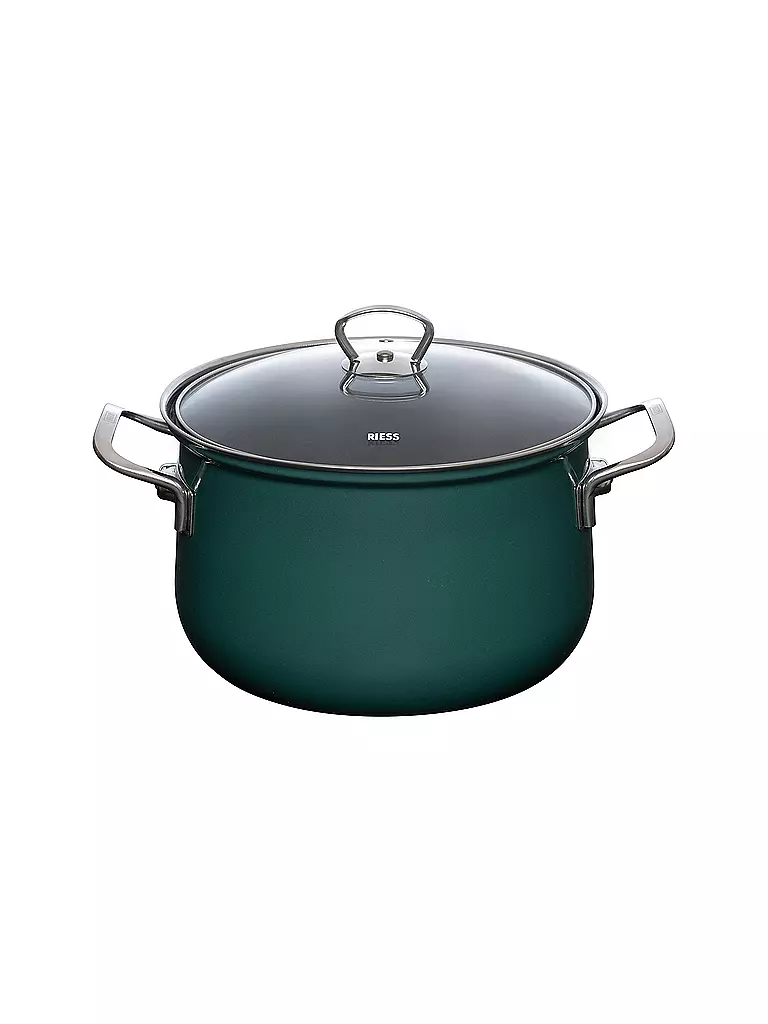 RIESS | Casseruola per carne con coperchio in vetro TEAL 24cm/6l Verde acqua | Petrolio