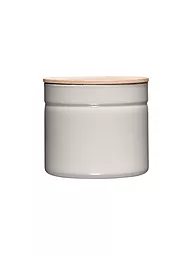 RIESS | Contenitore per alimenti - Contenitore in smalto con coperchio in legno di frassino "Truehomewear" 12cm 1390ml | Grigio