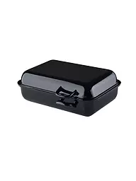 RIESS | Doppelbräter compatto in smalto 37x22cm nero | Nero