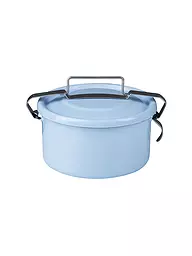 RIESS | Dose sigillata in smalto rotonda 14cm/1l Azzurro pastello | Blu chiaro