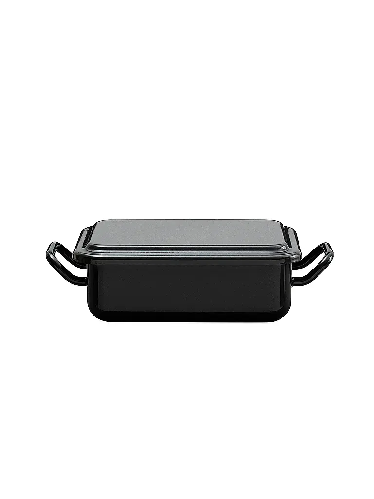 RIESS | Mini teglia da forno e da portata 15x11x5cm/0,5l smalto nero | Nero