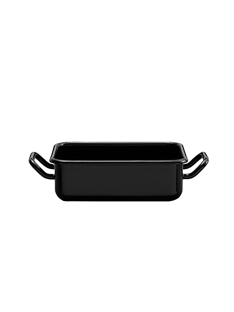 RIESS | Mini teglia da forno e da portata 15x11x5cm/0,5l smalto nero | Nero