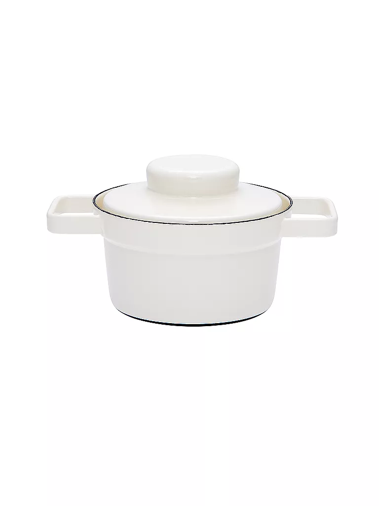 RIESS | Pentola in smalto con coperchio "Aromapot - Truehomeware" 16cm 0,75l | Bianco