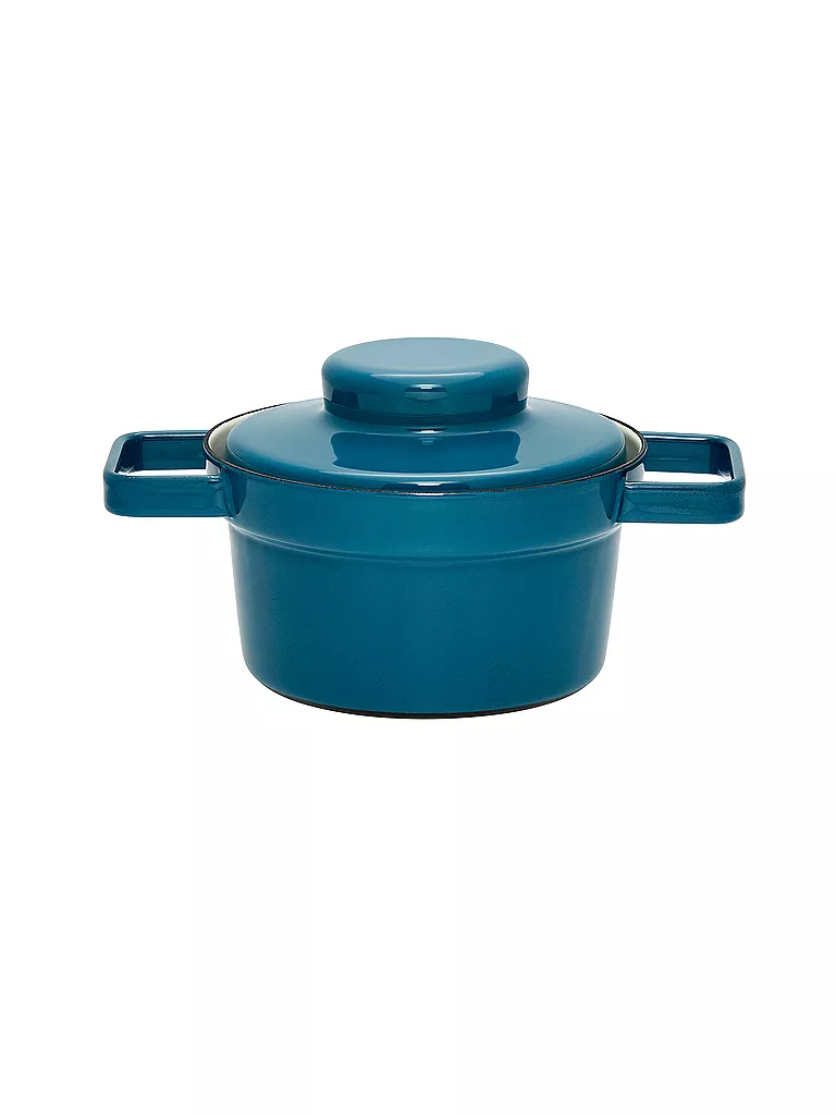 RIESS | Pentola in smalto con coperchio "Aromapot - Truehomeware" 16cm 0,75l | Blu