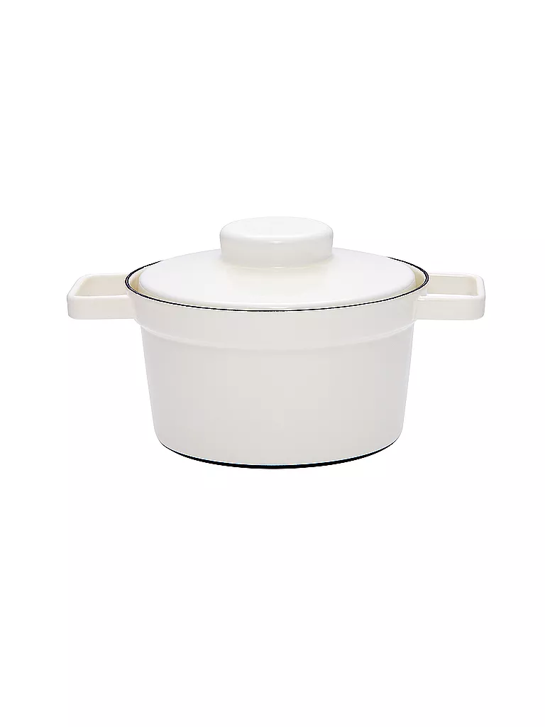 RIESS | Pentola in smalto con coperchio "Aromapot - Truehomeware" 20 cm 1,75 l | Bianco