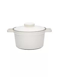 RIESS | Pentola in smalto con coperchio "Aromapot - Truehomeware" 24cm 3,5l | Bianco