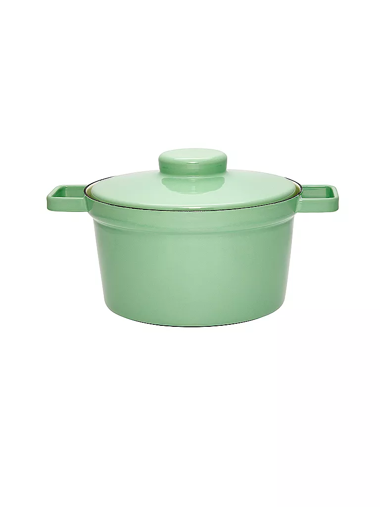 RIESS | Pentola in smalto con coperchio "Aromapot - Truehomeware" 24cm 3,5l | Verde