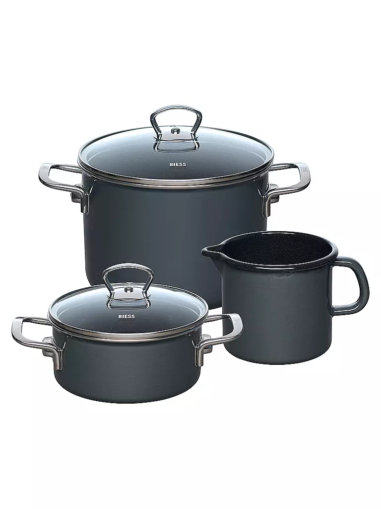 RIESS | Set base 3 pz. NOUVELLE PUR Grigio scuro | Grigio