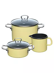 RIESS | Set base 3 pz. NOUVELLE PUR Grigio scuro | Giallo