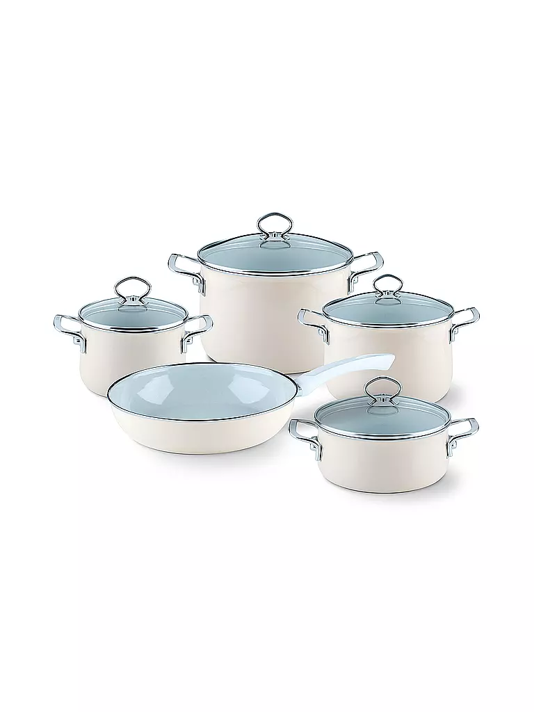 RIESS | Set di pentole 5 pz. NOUVELLE Crema | Beige