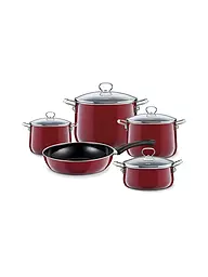 RIESS | Set di pentole 5 pz. NOUVELLE Crema | Rosso scuro