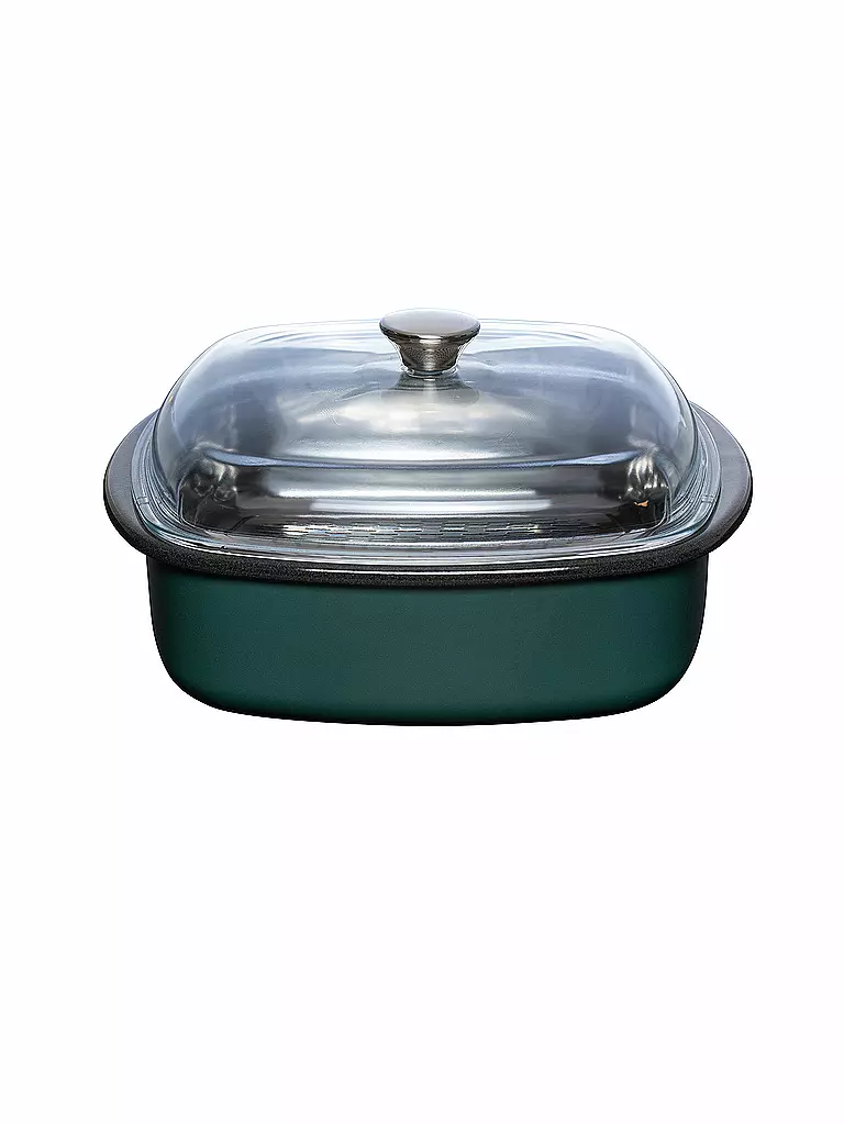 RIESS | Vaporiera con coperchio in vetro e inserto per cottura a vapore, 3 pezzi. TEAL verde acqua | Petrolio