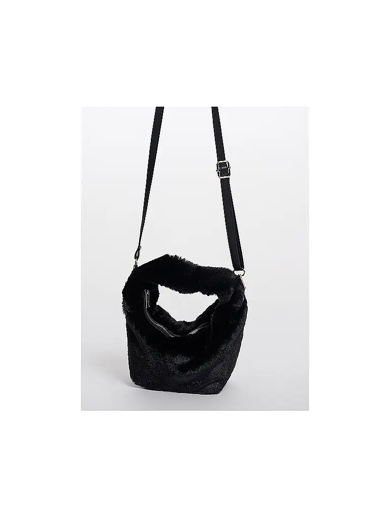 RINO&PELLE | Borsa - Borsa a tracolla effetto pelliccia CHERYL Small | Nero