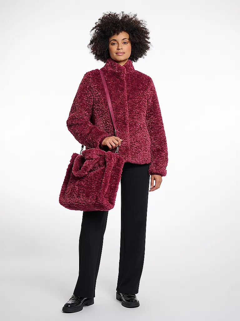 RINO&PELLE | Borsa - Shopper effetto pelliccia BRAX | Rosso scuro