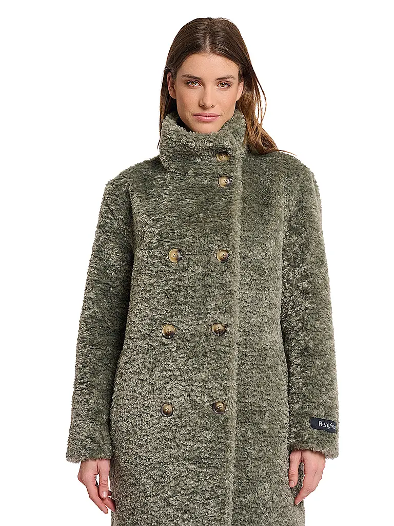 RINO&PELLE | Cappotto in pelliccia sintetica ENA | Oliva