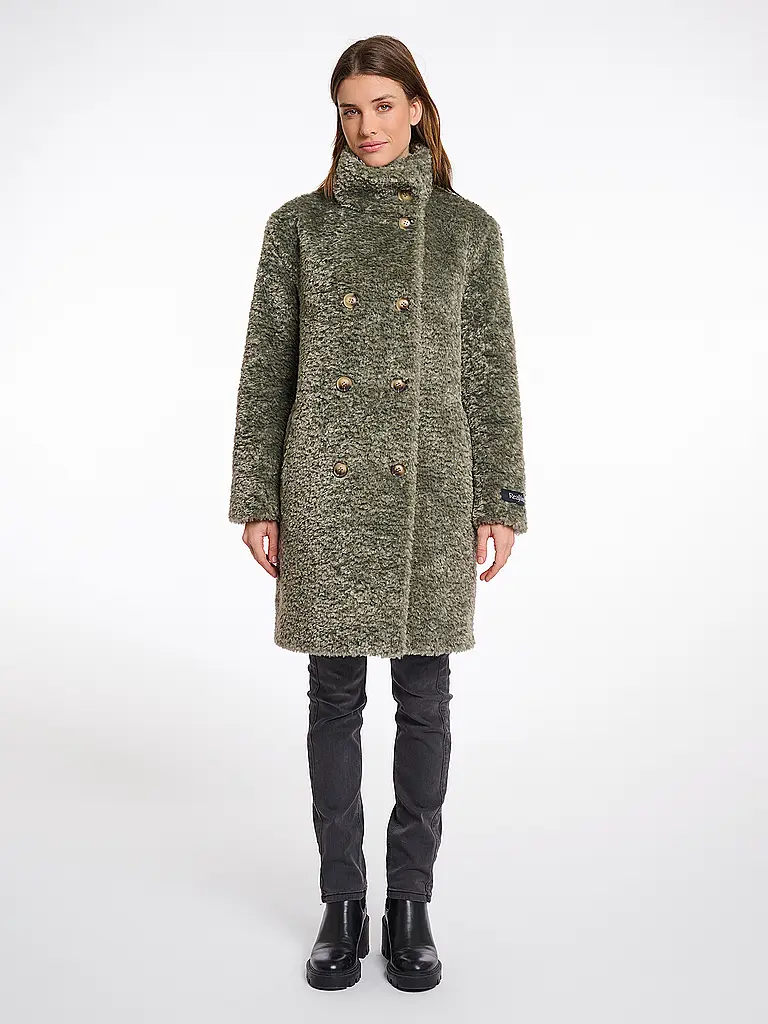 RINO&PELLE | Cappotto in pelliccia sintetica ENA | Oliva