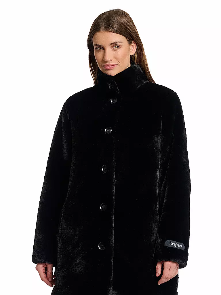 RINO&PELLE | Cappotto in pelliccia sintetica NONNA | Nero