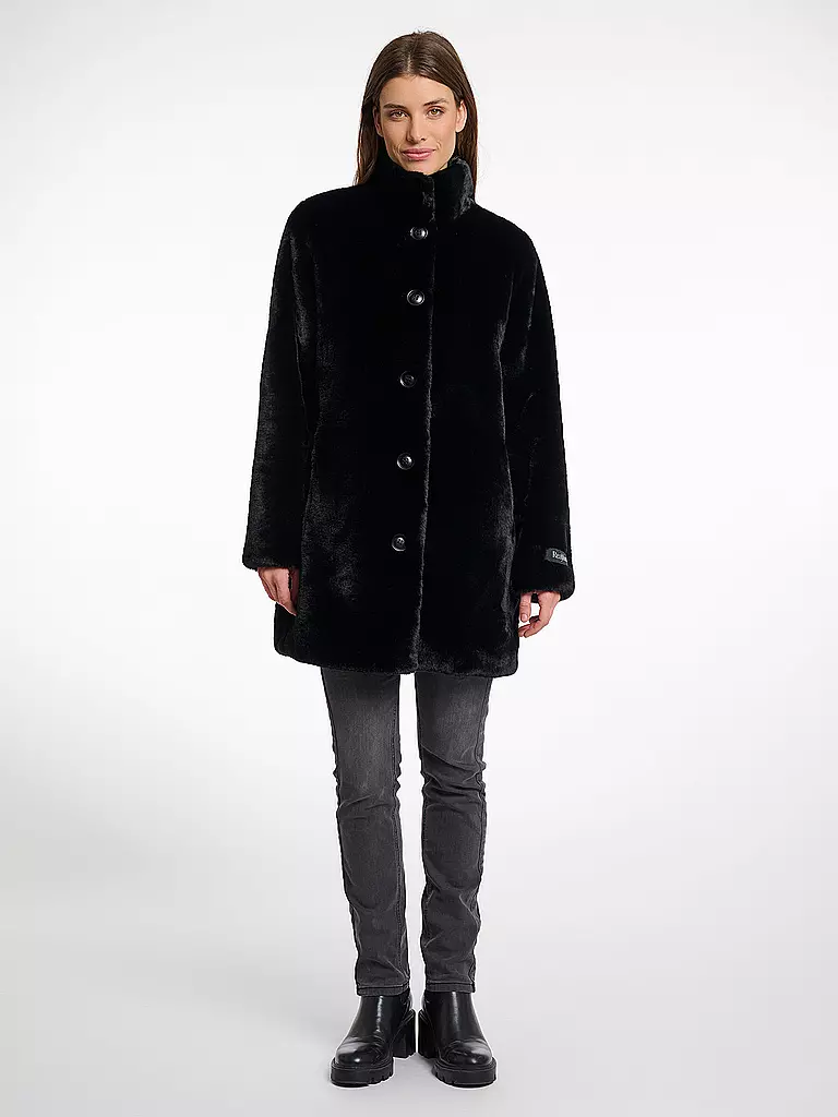 RINO&PELLE | Cappotto in pelliccia sintetica NONNA | Nero
