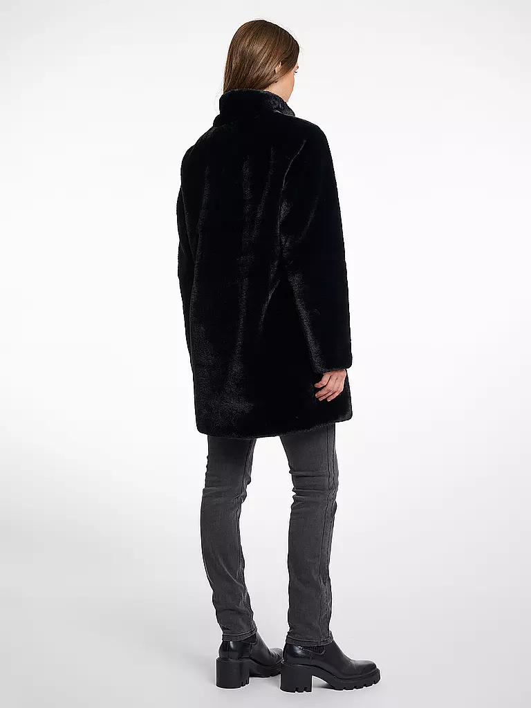 RINO&PELLE | Cappotto in pelliccia sintetica NONNA | Nero