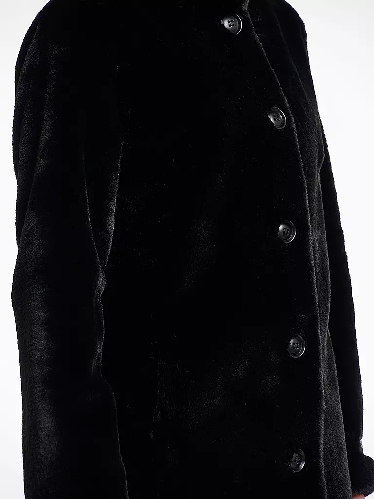 RINO&PELLE | Cappotto in pelliccia sintetica NONNA | Nero
