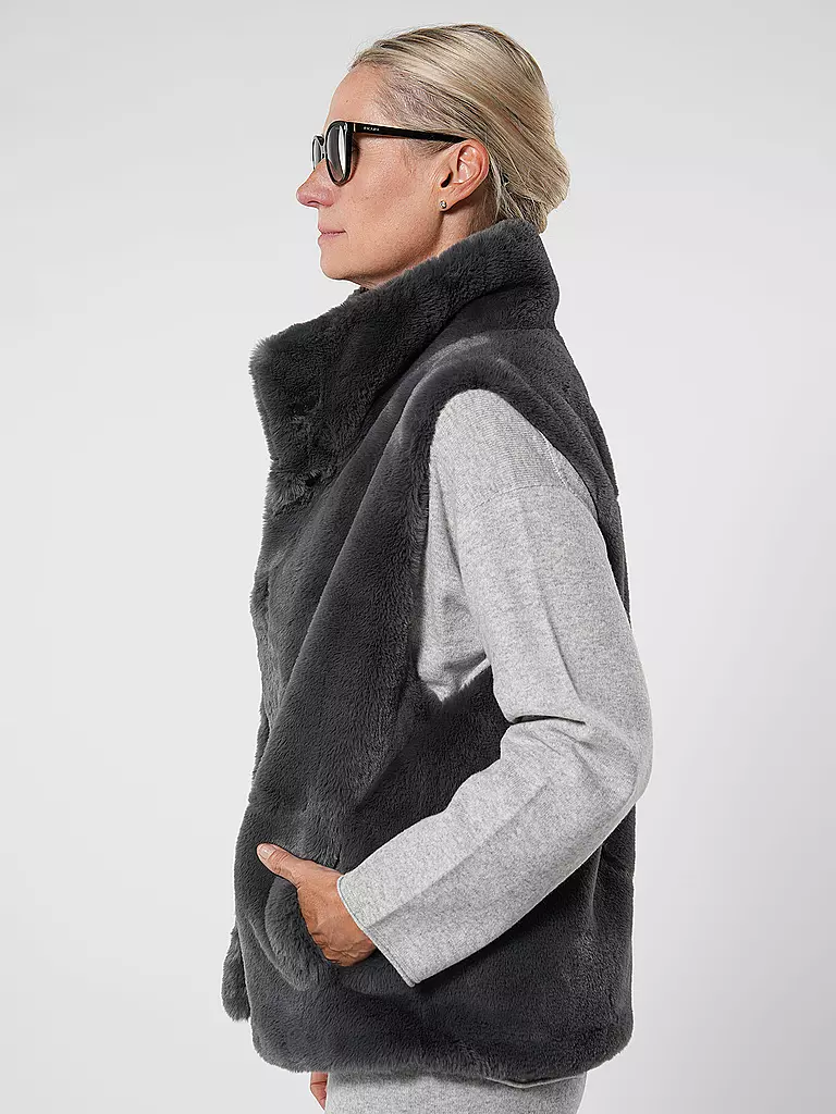 RINO&PELLE | Gilet in Felloptik LISON | Grigio