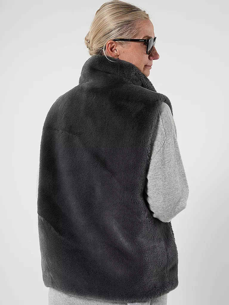 RINO&PELLE | Gilet in Felloptik LISON | Grigio