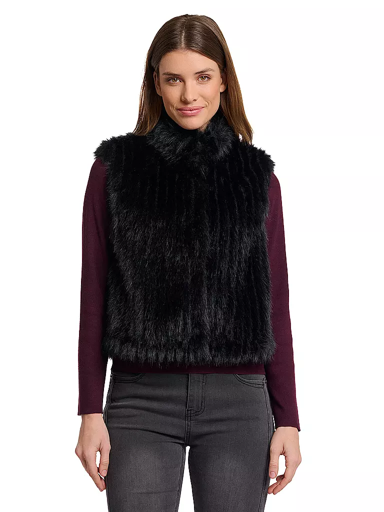 RINO&PELLE | Gilet in pelliccia sintetica DAVA | Nero