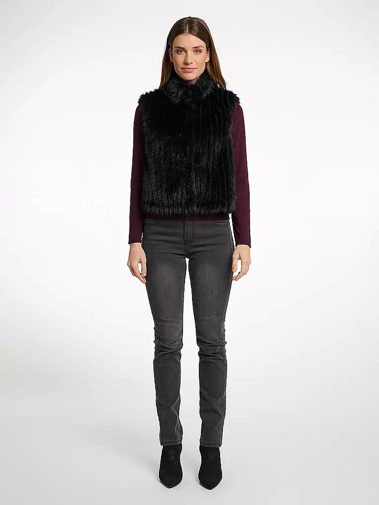 RINO&PELLE | Gilet in pelliccia sintetica DAVA | Nero