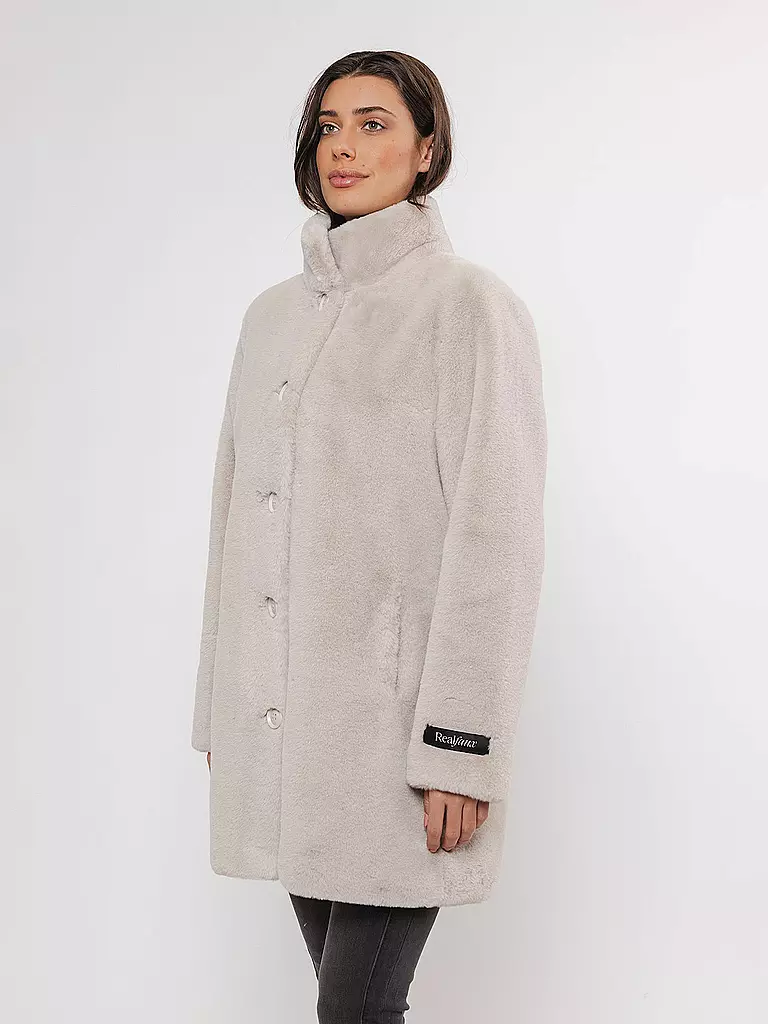 RINO&PELLE | Mantel in Felloptik NONNA | Crema