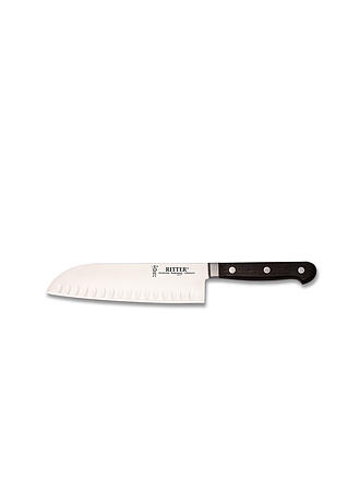 RITTER | Coltello Santoku senza alveoli 18 cm CLASSIC OAK  Rovere affumicato