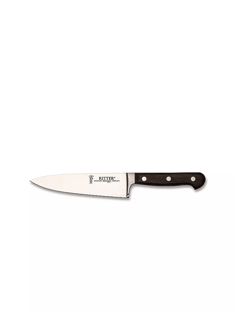 RITTER | Coltello da cuoco 16cm CLASSIC OAK Räuchereiche | Marrone