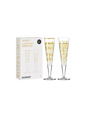 RITZENHOFF | Set di 2 bicchieri da champagne Goldnacht Champus #23 Nathalie Jean, Rurik Mahlberg 2023